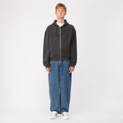 Reverse French Terry Zip Hoodie - Vintage Black