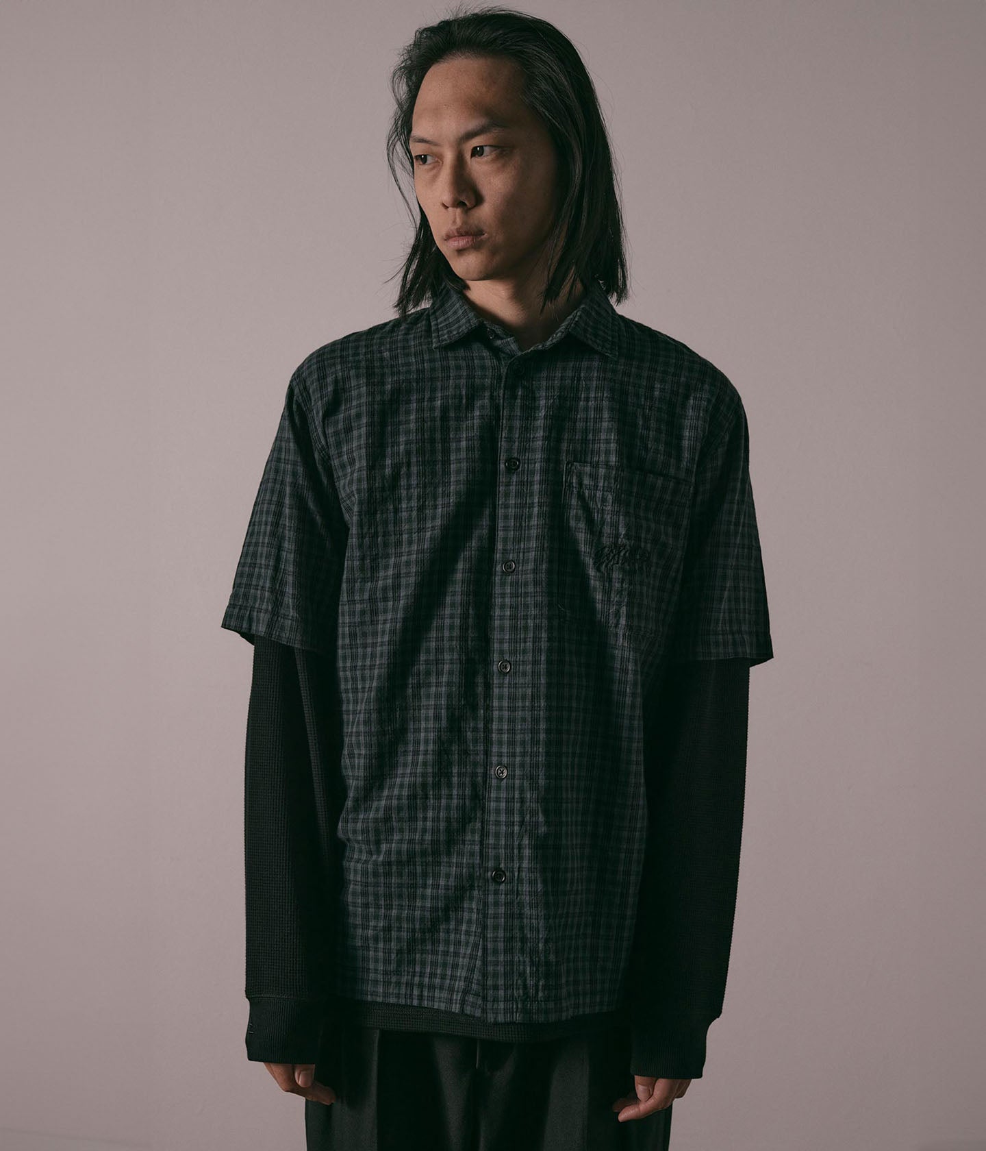 Manners Check SS Shirt - River