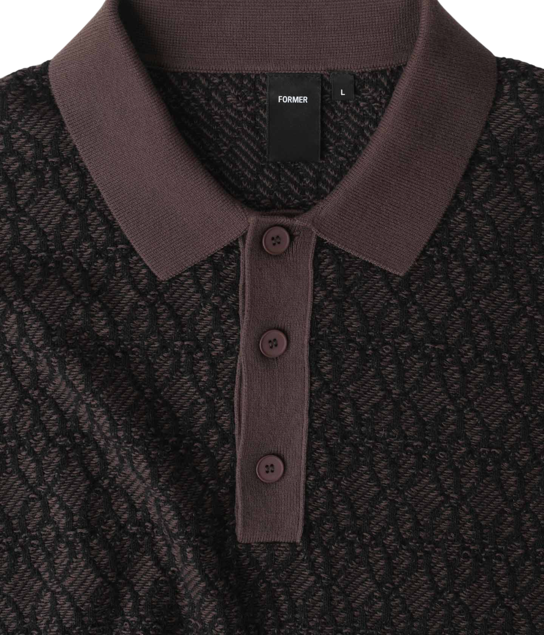 Expansion Knit Polo - Brown