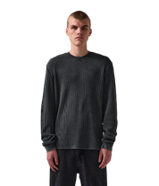 Scrawl LS Waffle T-Shirt - Washed Black