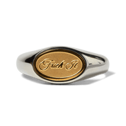 Fuck It Signet Bague - Argent
