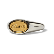 Fuck It Signet Bague - Argent