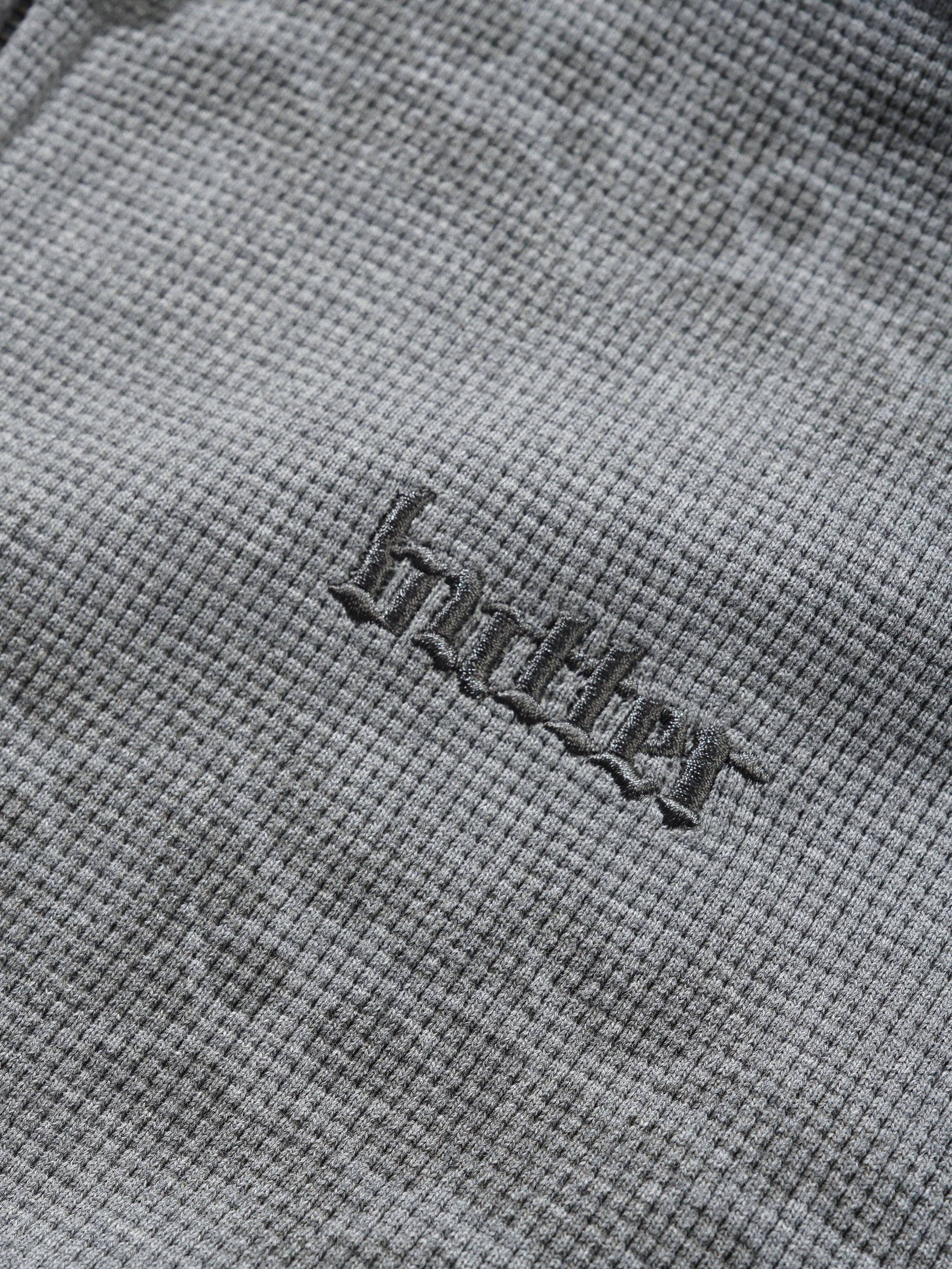 Sweat à Capuche Zippé Waffle Délavé - Gris Délavé