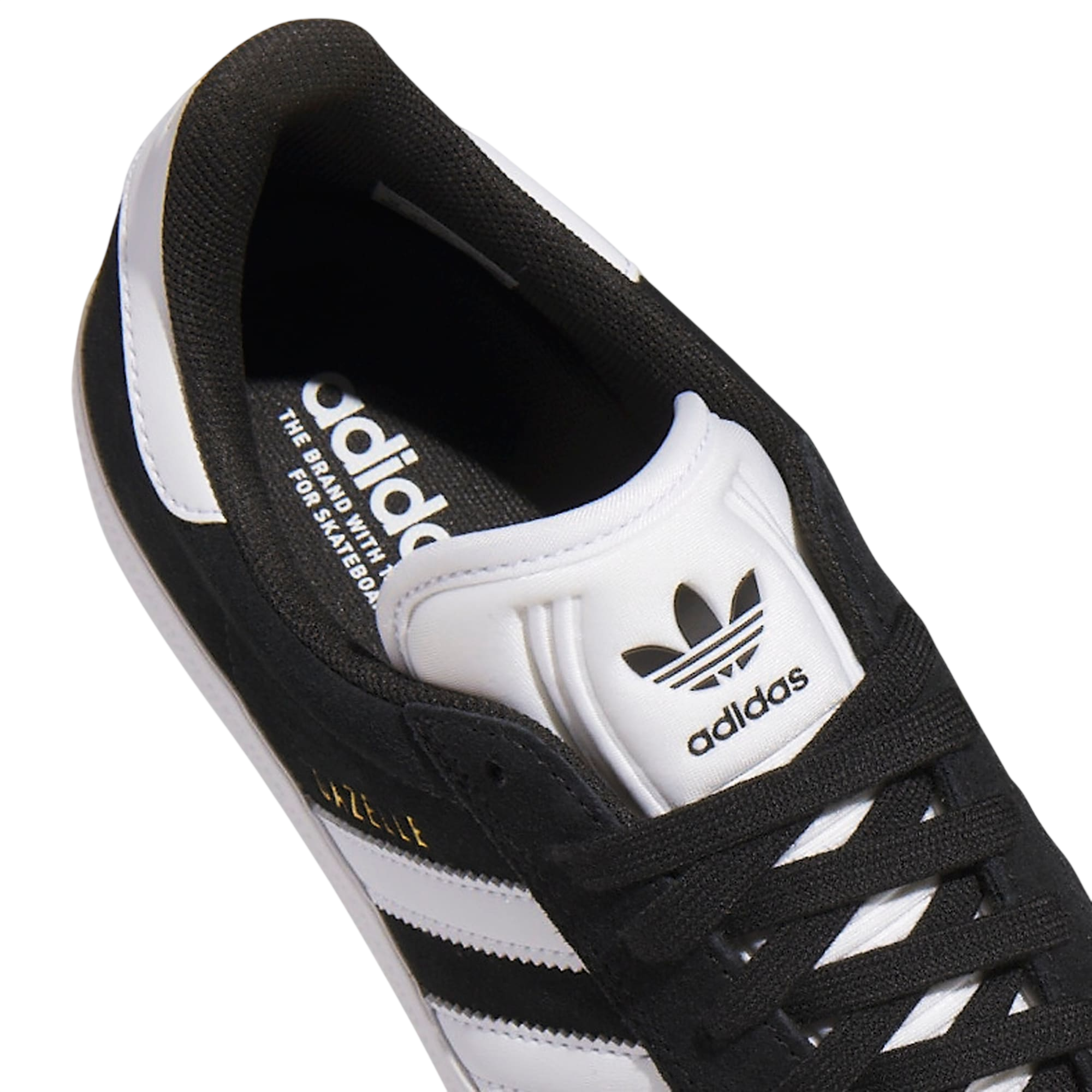 Adidas Gazelle ADV - Core Black/Cloud White/Gold Metallic – Palm