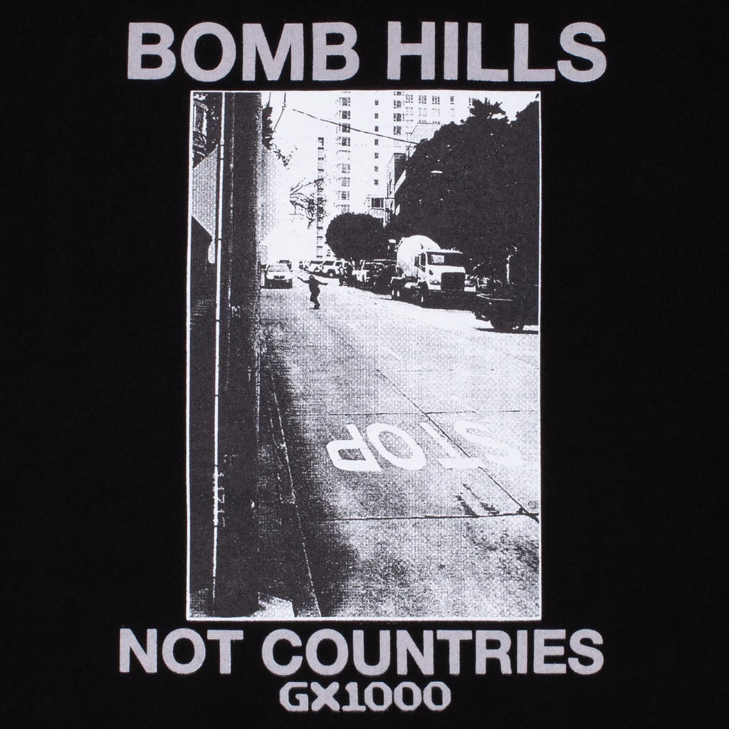 Bomb Hills Not Countries Hoodie - Black/Grey