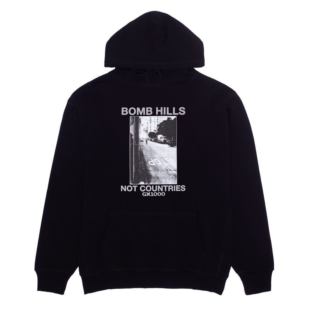 Bomb Hills Not Countries Hoodie - Black/Grey