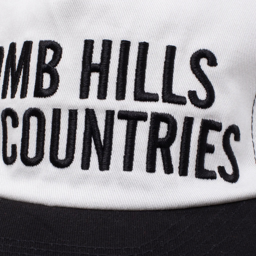 Bomb Hills Hat 5 Panel Polo Snapback - White