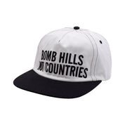 Bomb Hills Hat 5 Panel Polo Snapback - White