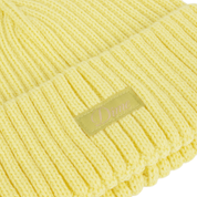 Bonnet côtelé cursif - Jaune fluo