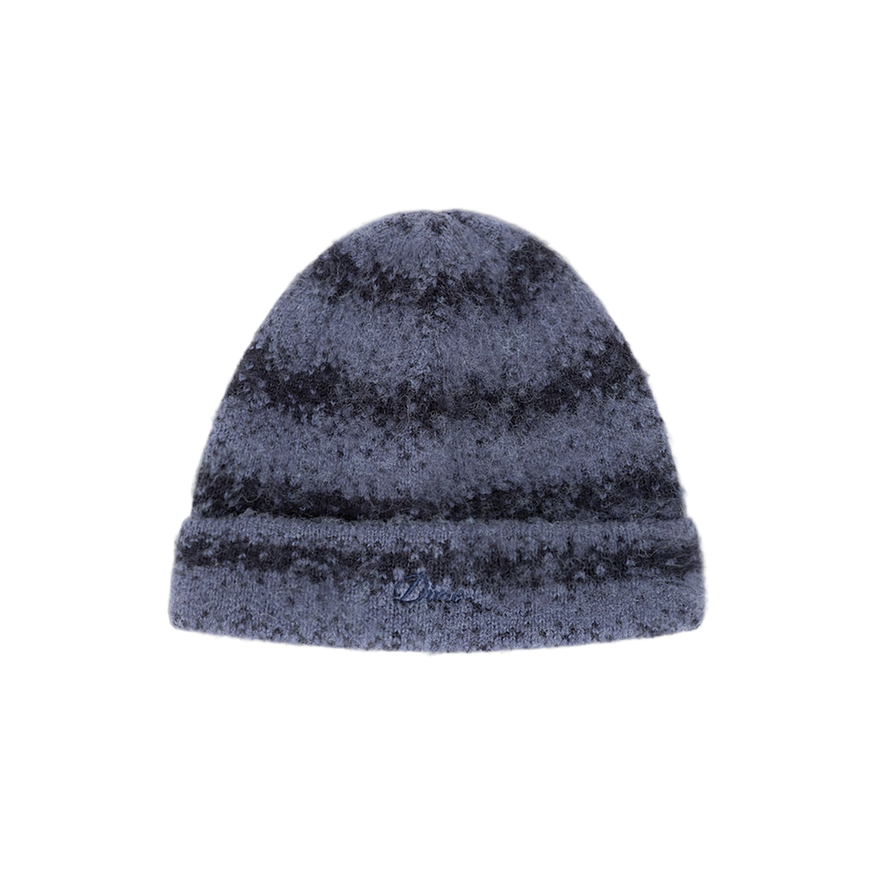 Tuque en Mohair à Rayures - Bleu