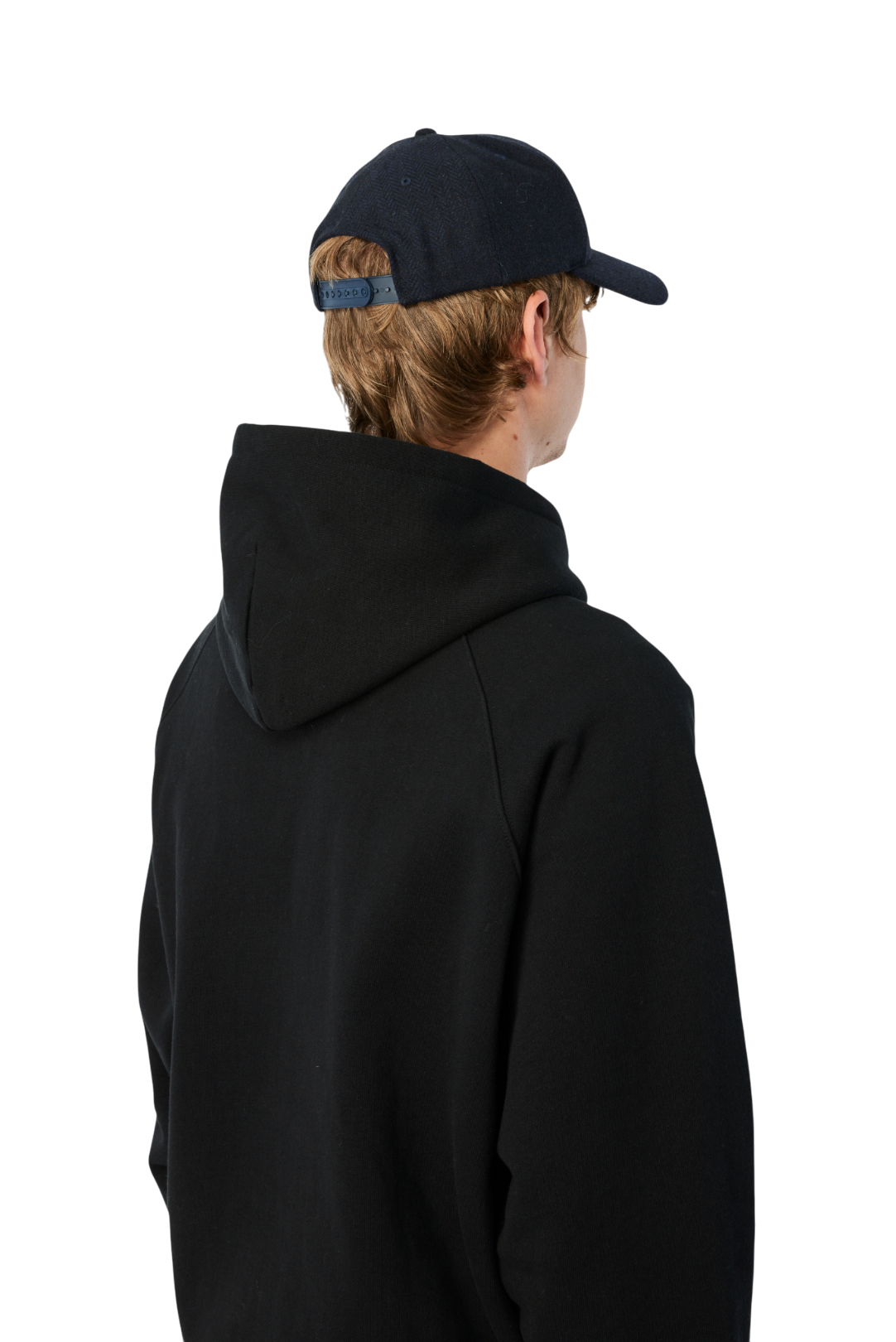 D Full Fit Cap - Herringbone Navy