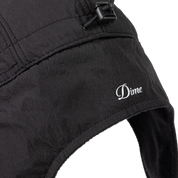 Cursive Earflap Cap - Black