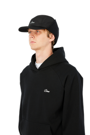 Cursive Earflap Cap - Black