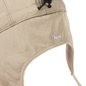 Cursive Earflap Cap - Tan