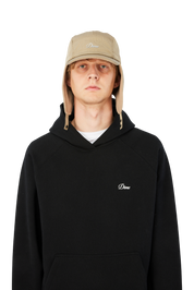 Cursive Earflap Cap - Tan
