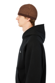 Wave Knit Skully - Brown
