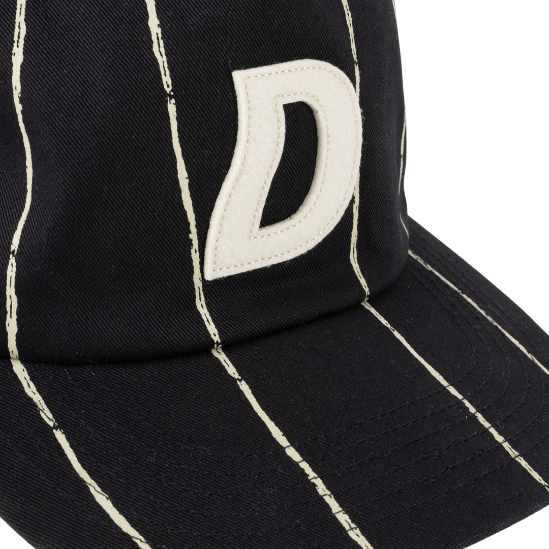 Pinstriped Worker Casquette - Noir