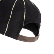 Pinstriped Worker Casquette - Noir