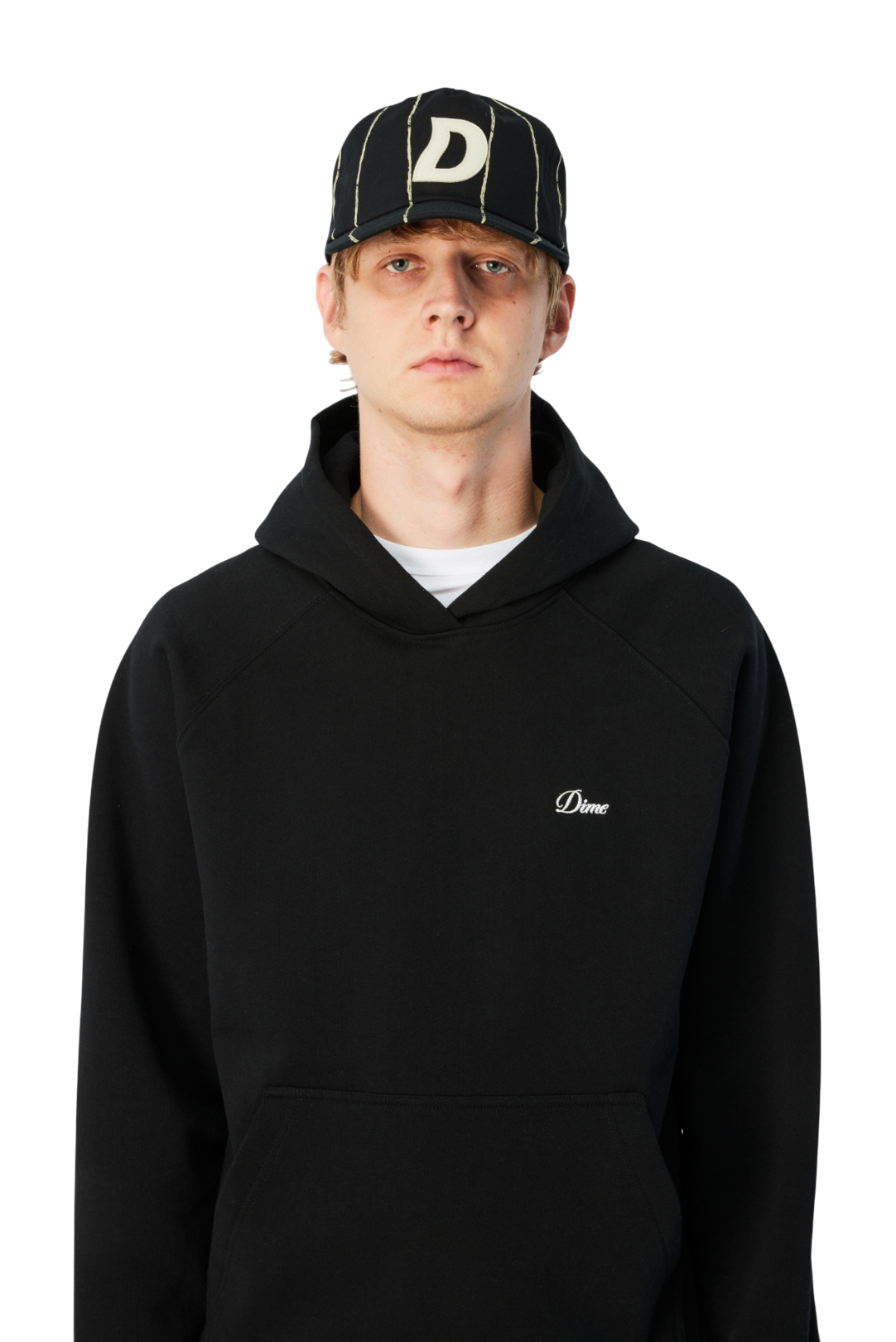 Pinstriped Worker Casquette - Noir