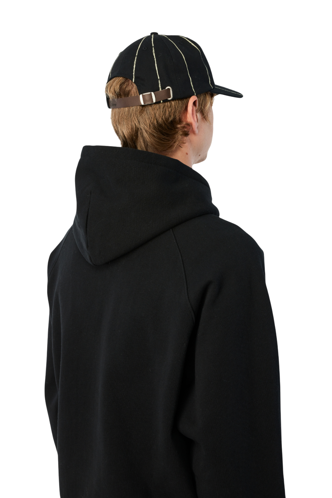 Pinstriped Worker Casquette - Noir
