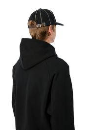 Pinstriped Worker Casquette - Noir