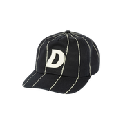 Pinstriped Worker Casquette - Noir