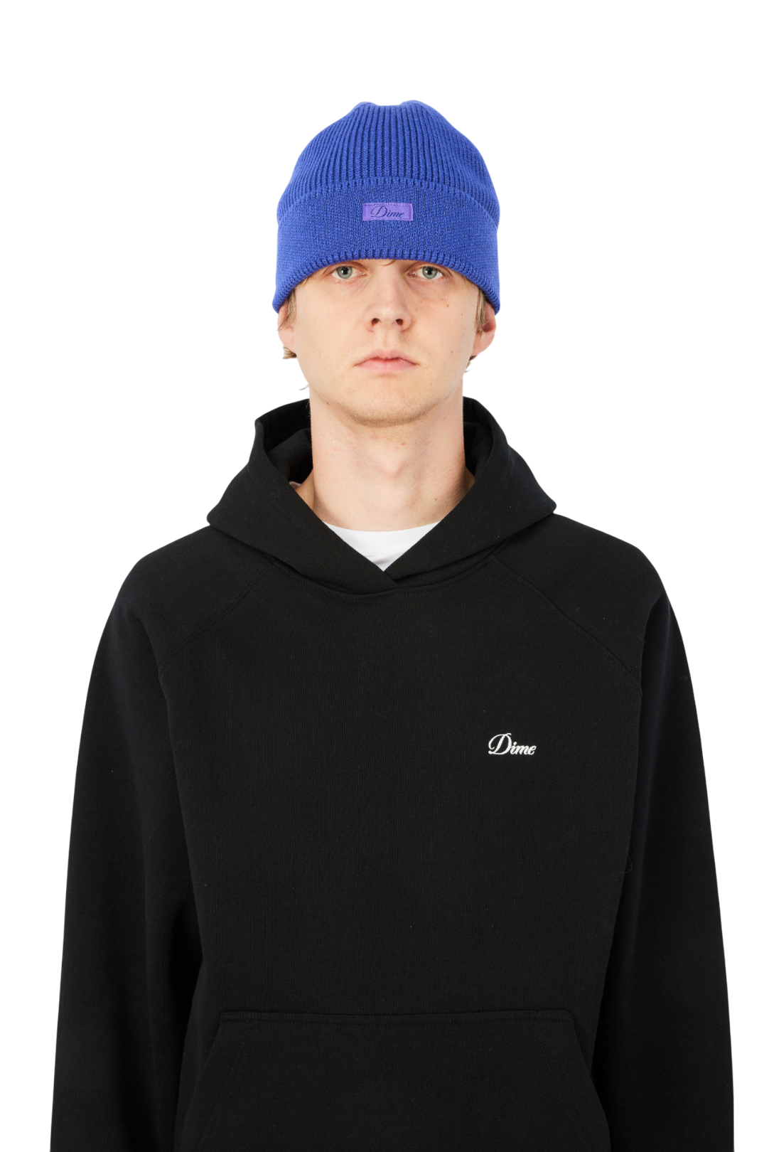 Cursive Rib Beanie - Purple