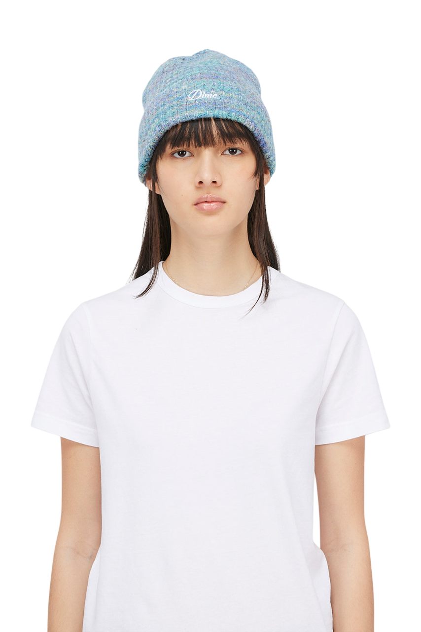 Fuzzy Fold Beanie - Blue Multi