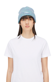 Fuzzy Fold Beanie - Blue Multi