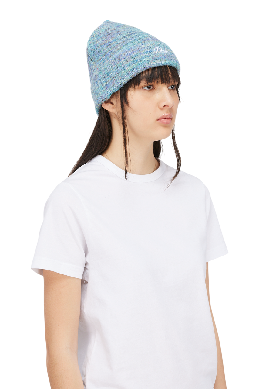 Fuzzy Fold Beanie - Blue Multi