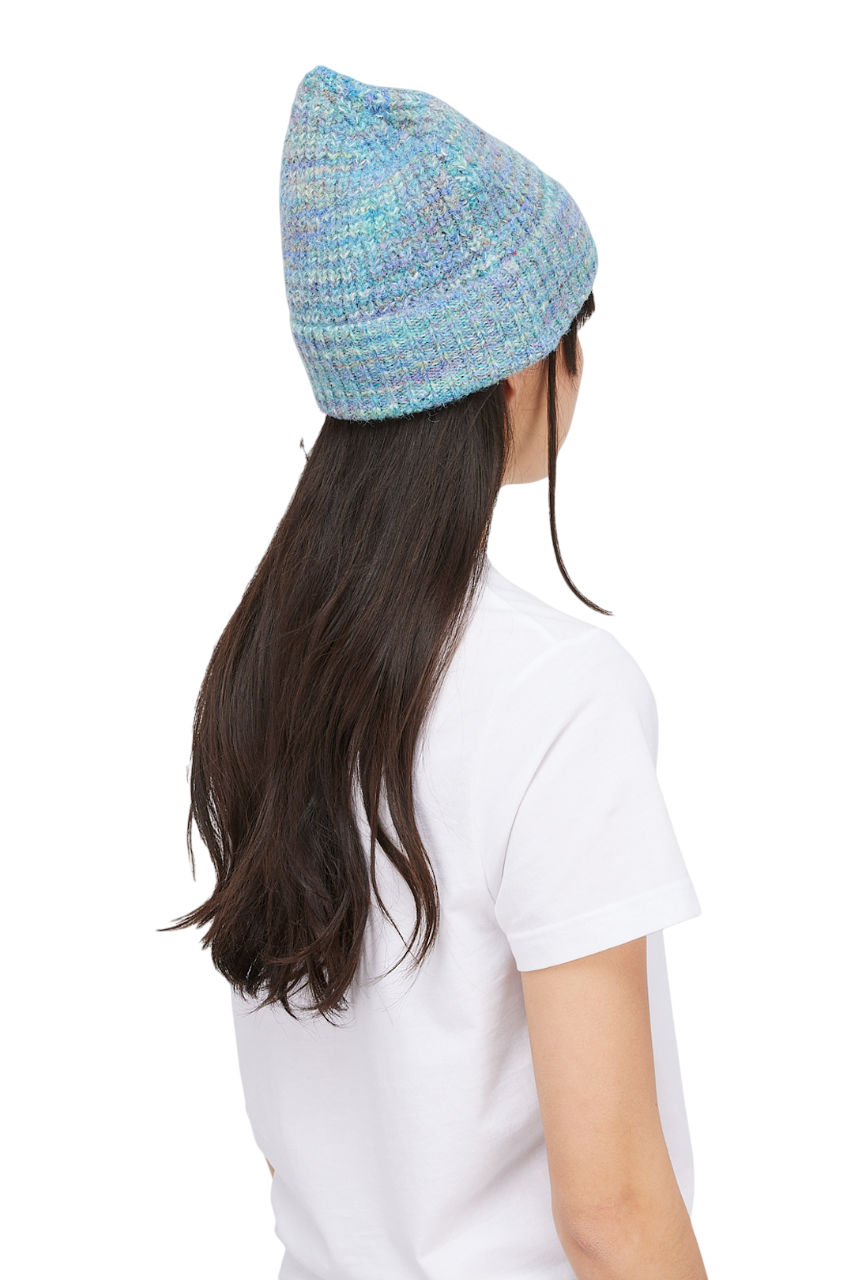 Fuzzy Fold Beanie - Blue Multi