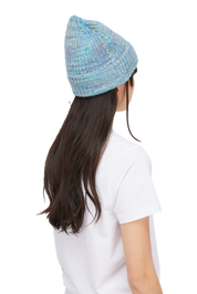 Fuzzy Fold Beanie - Blue Multi