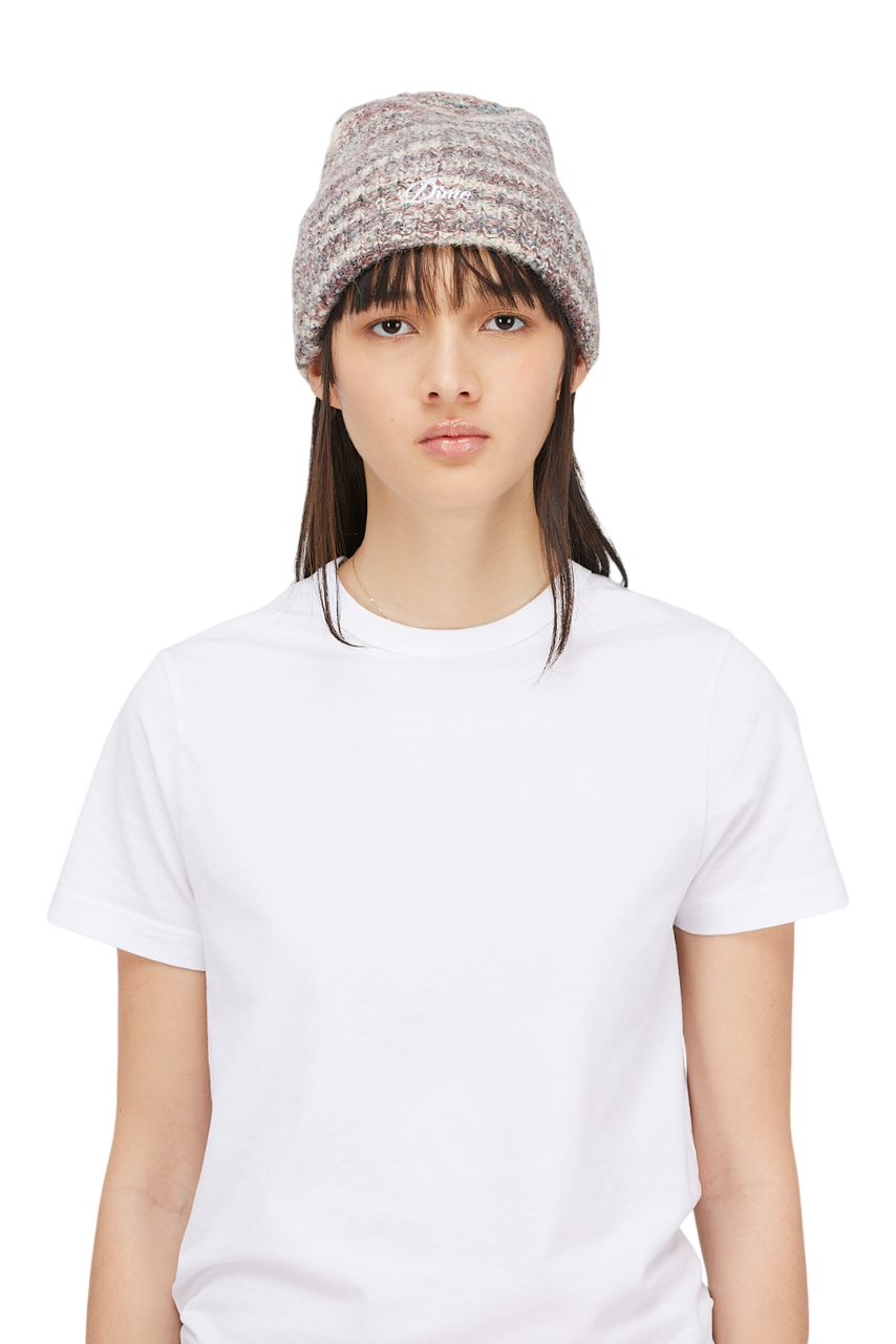Fuzzy Fold Beanie - Blush Multi