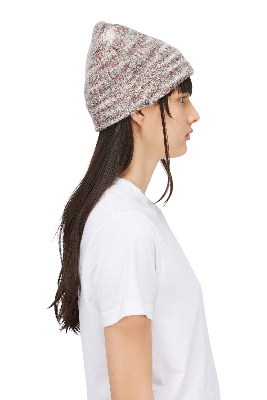 Fuzzy Fold Beanie - Blush Multi