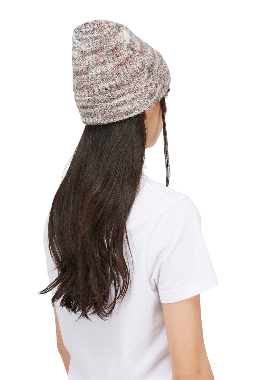 Fuzzy Fold Beanie - Blush Multi