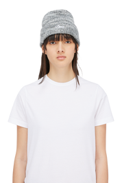 Fuzzy Fold Beanie - Charcoal Multi