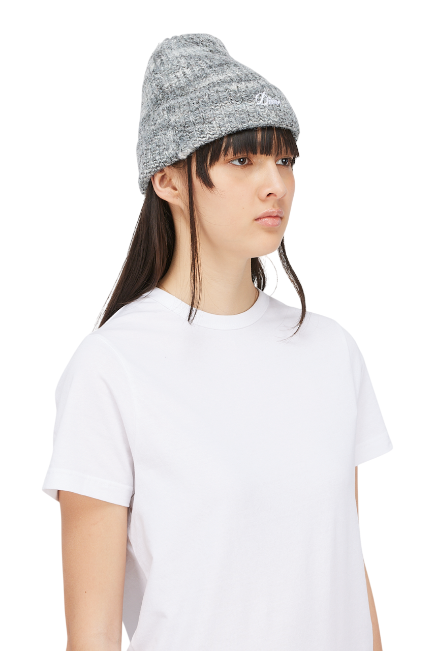 Fuzzy Fold Beanie - Charcoal Multi