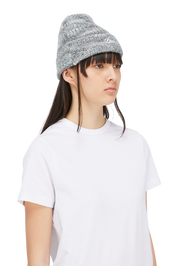 Fuzzy Fold Beanie - Charcoal Multi
