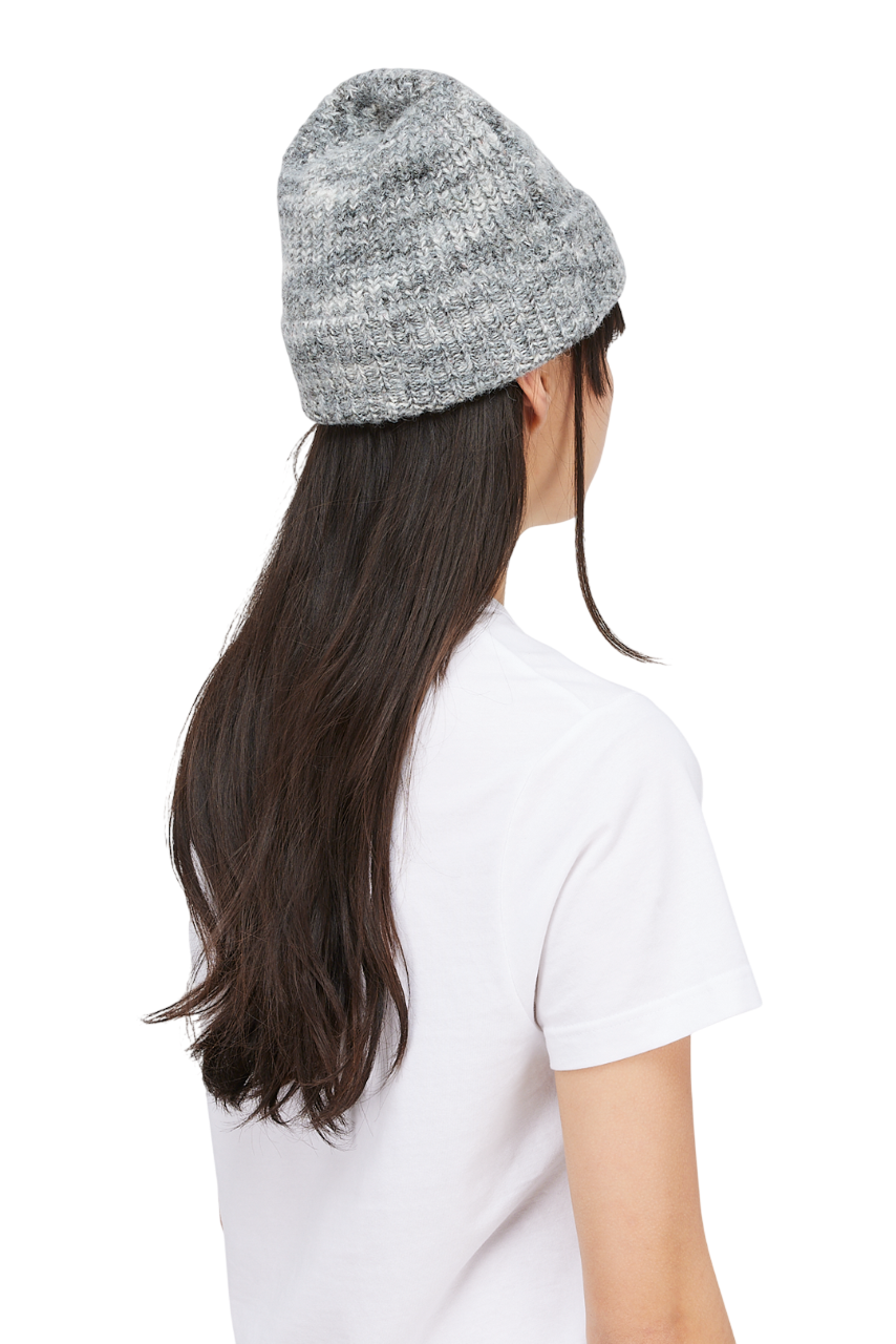 Fuzzy Fold Beanie - Charcoal Multi