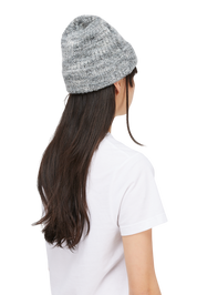 Fuzzy Fold Beanie - Charcoal Multi