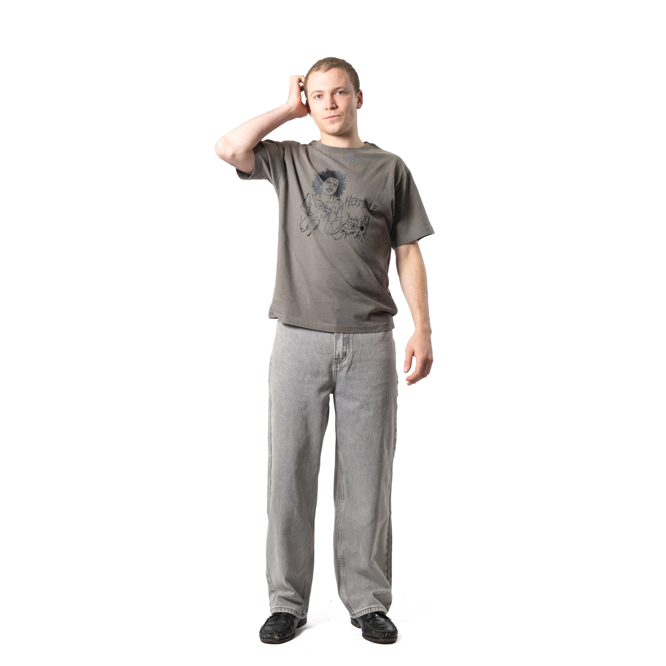 Hoddle Shock Tee - Faded Black