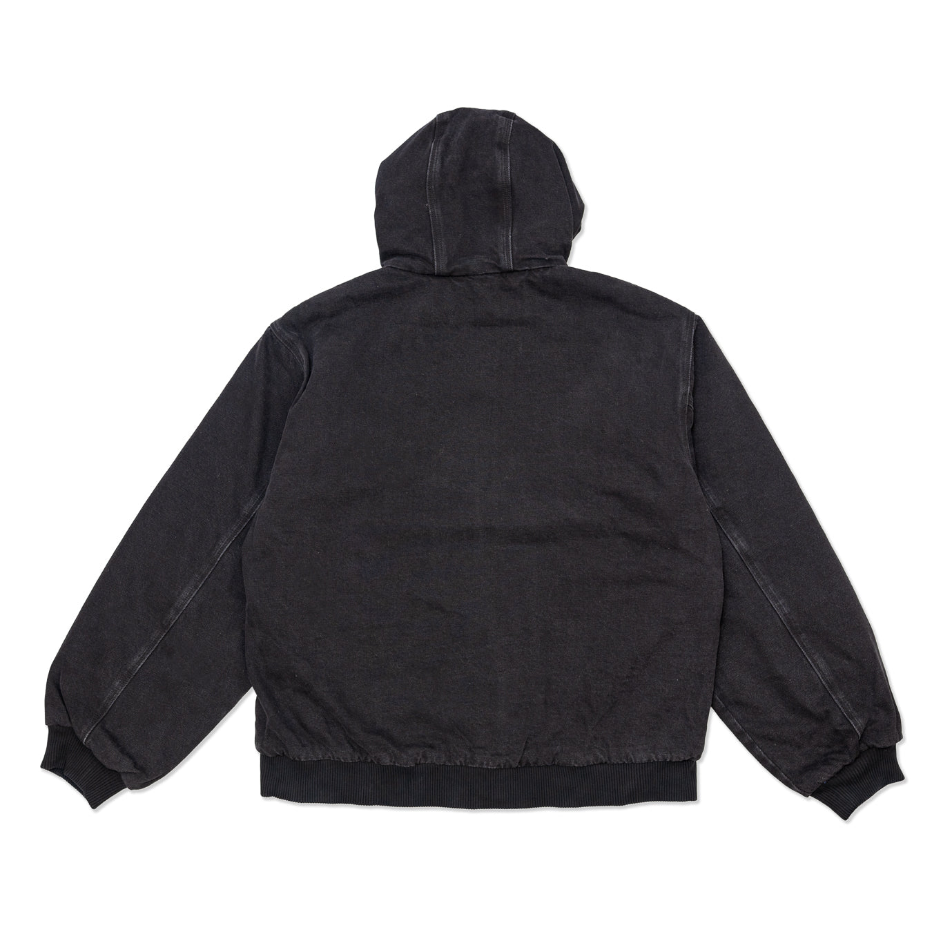HDL Hooded Quilted Denim Jacket - Black