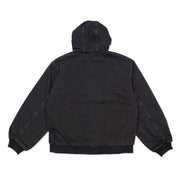 HDL Hooded Quilted Denim Jacket - Black