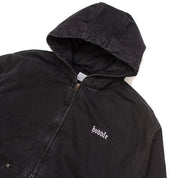 HDL Hooded Quilted Denim Jacket - Black