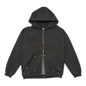 HDL Monogram Zip Hood - Washed Black
