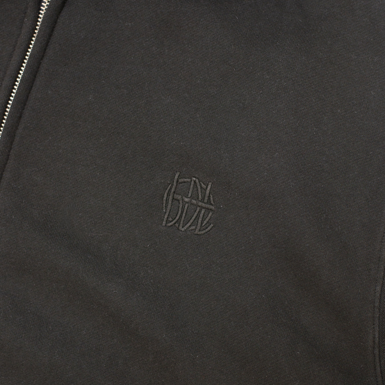 HDL Monogram Zip Hood - Washed Black