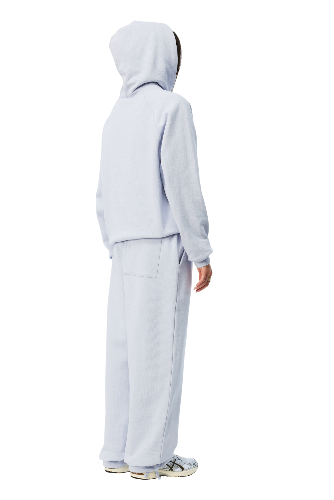 Cursive Small Logo Sweat à Capuche - Gris Lavande