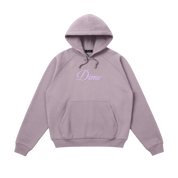 Cursive Hoodie - Plum Gray