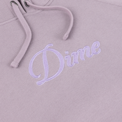 Cursive Hoodie - Plum Gray