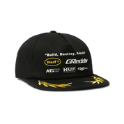 HUF x Greddy Team Snapback Hat - Black